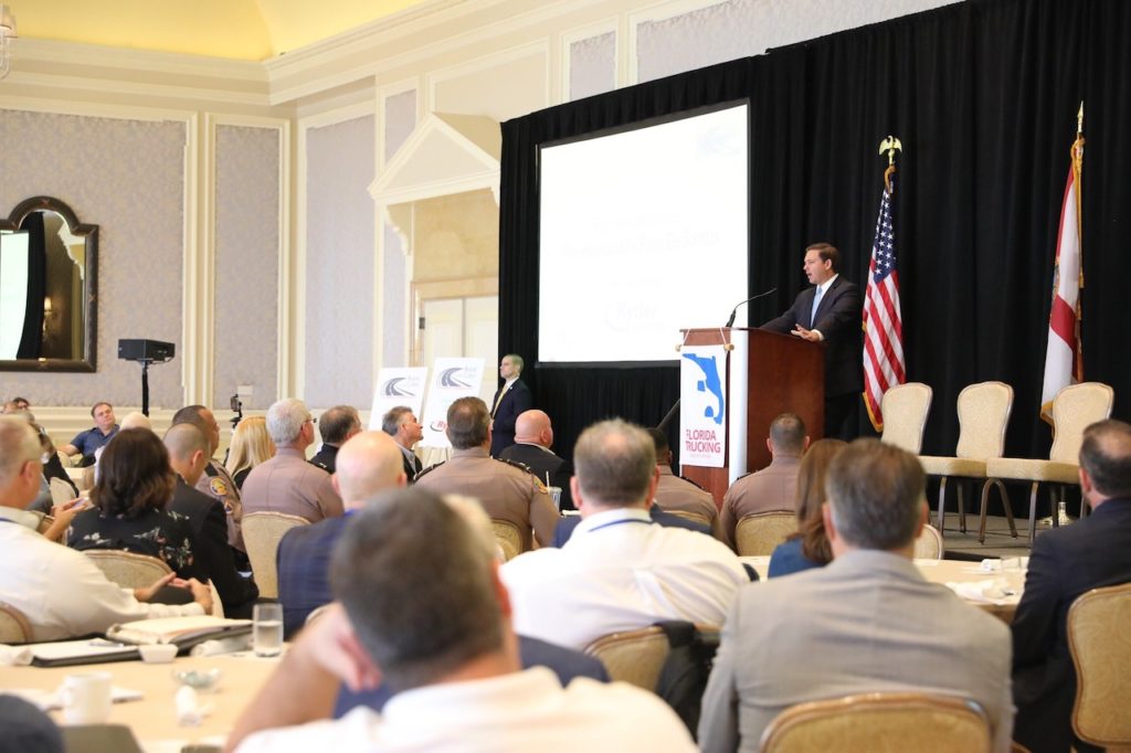 Governor Ron DeSantis delivers remarks at the Florida Trucking Association Annual Conference.