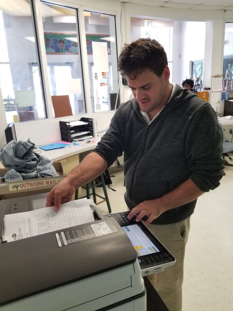 Erik Mendez enjoys helping his coworkers and the public at the Gwen Cherry Park & Community Center in Miami.