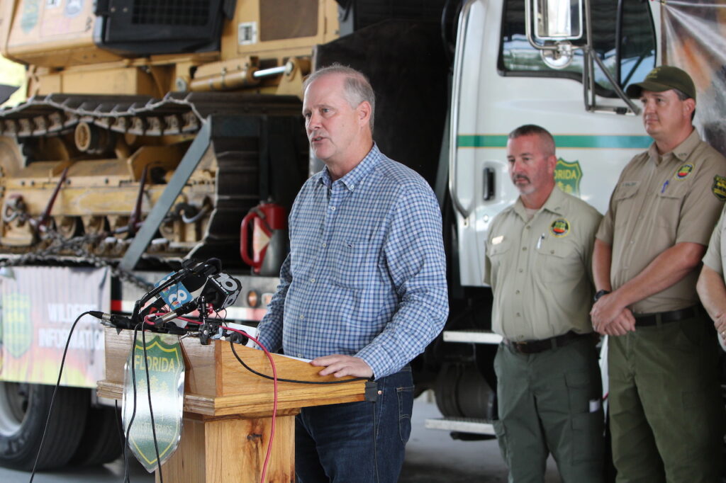 Commissioner Wilton Simpson, Florida Forest Service discuss current wildfire conditions