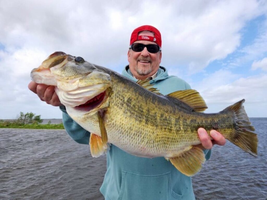 Angler John Holz caught and released this 9-pound bass on Fellsmere Reservoir.