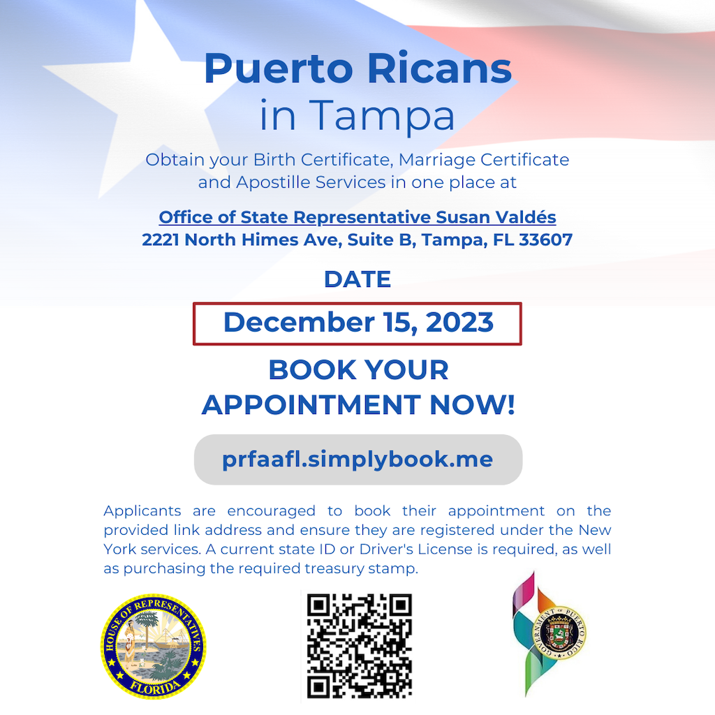 Puerto Ricans in Tampa Event Flyer